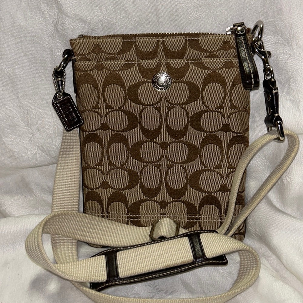 Authentic vintage preloved Coach monogram crossbody